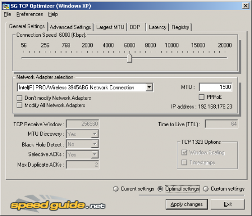 TCP Optimizer